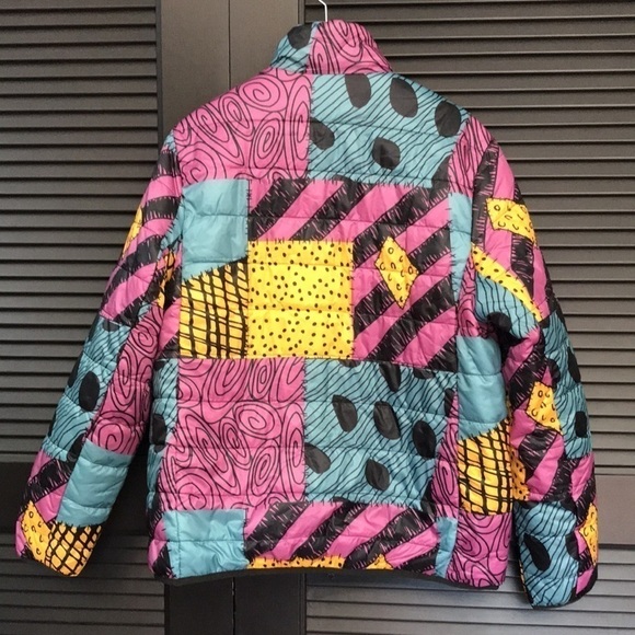 Disney Reversable Sally Nightmare Before Christmas Puffer Jacket, Size Large - Picture 7 of 14